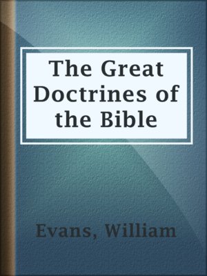cover image of The Great Doctrines of the Bible